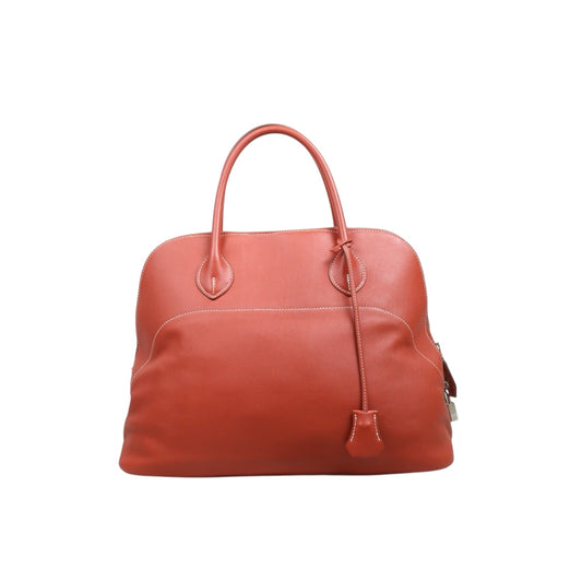 Include Entrupy Certificate of Authenticity｜Very Good ( Rank A)｜ HERMES Bolide Relax 35 Sikkim Leather Shoulder Bag Rosewood T Stamp Made In 2015Year｜Y26040601