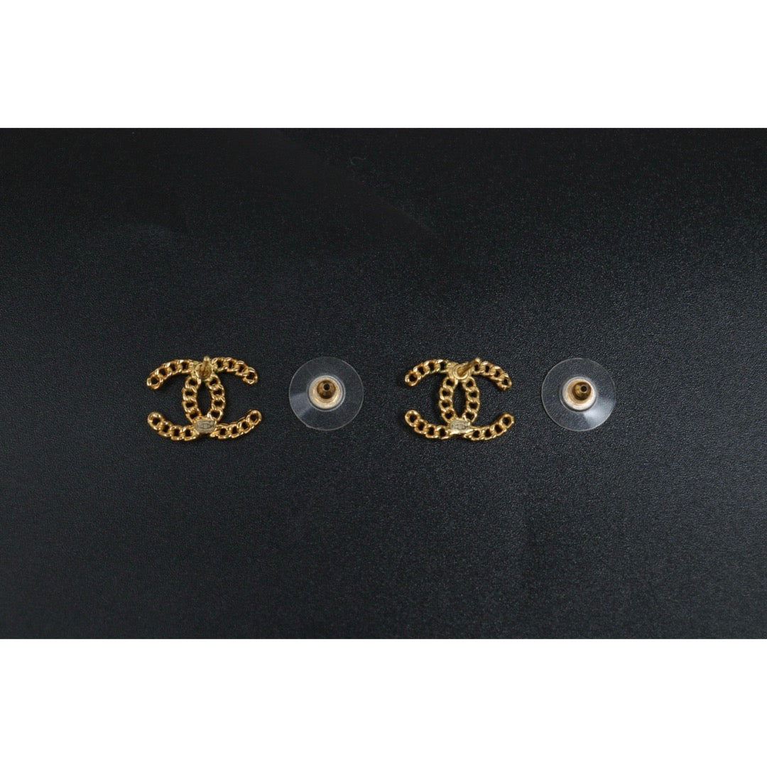 Include Authentic Detective Certificate of Authenticity｜Very Good ( Rank A) ｜CHANEL A18K COCO Mark  Chain Earrings Made In 2018Year｜S26031011