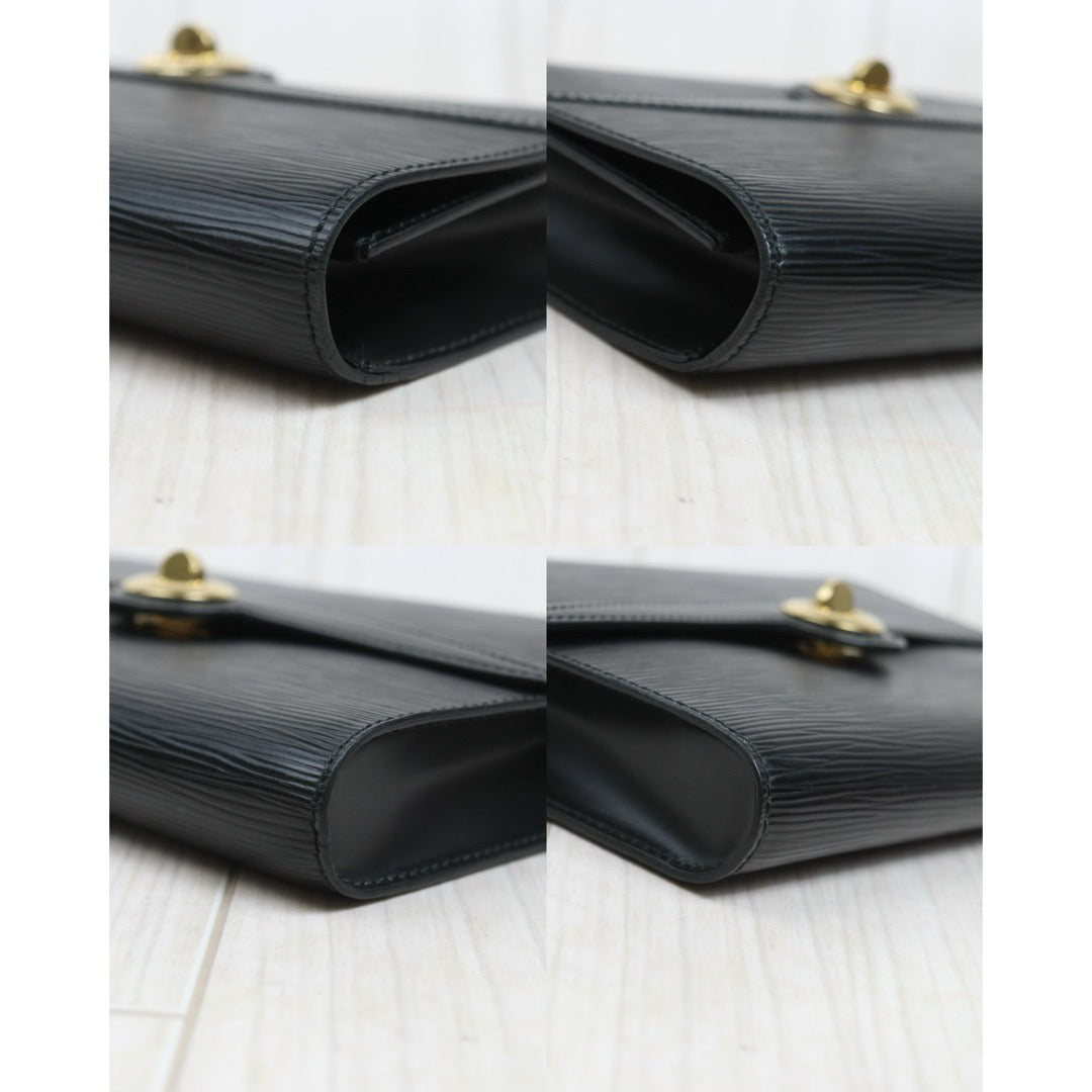 Include Entrupy Certificate of Authenticity｜Good ( Rank AB)｜Louis Vuitton Epi Arche Shoulder Bag Black｜26101303
