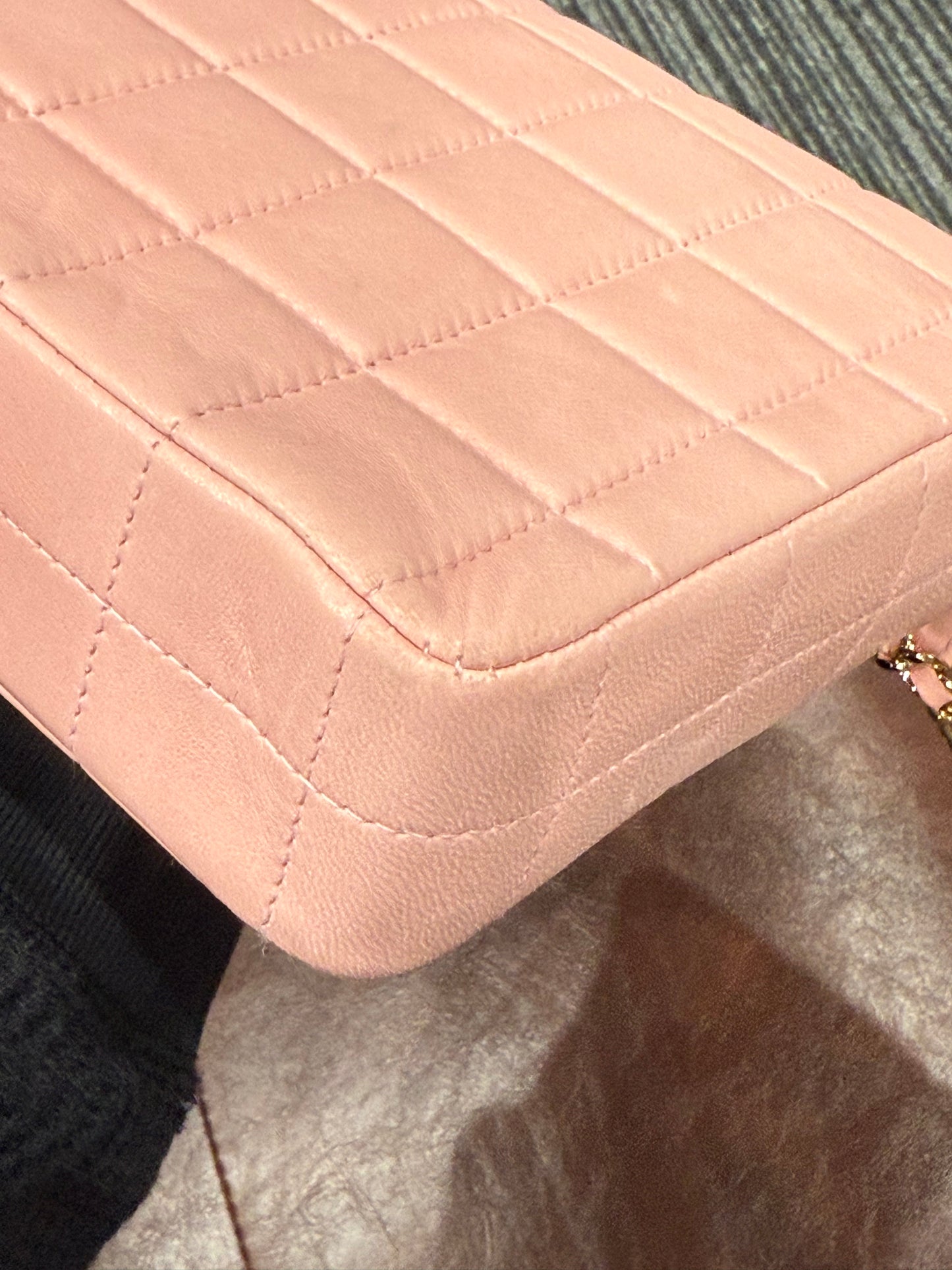First installment 1/3｜Good ( Rank AB)｜ CHANEL  Lambskin Shoulder Bag Pink ｜25060308