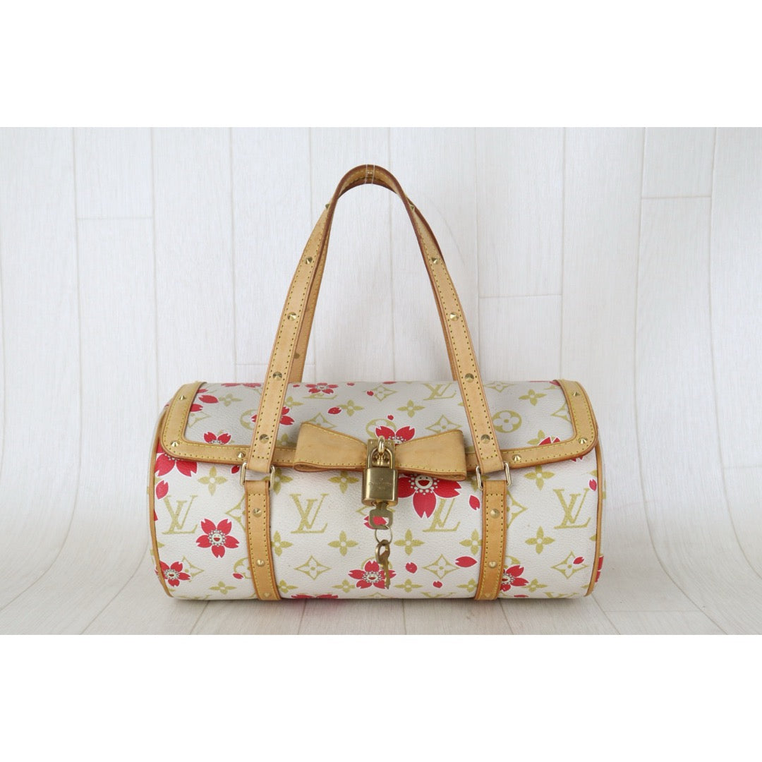 Include Entrupy Certificate of Authenticity｜Good ( Rank AB)｜Louis Vuitton Takashi Murakam Monogram Cherry Blossom Papillon Hand Bag｜Z26091507