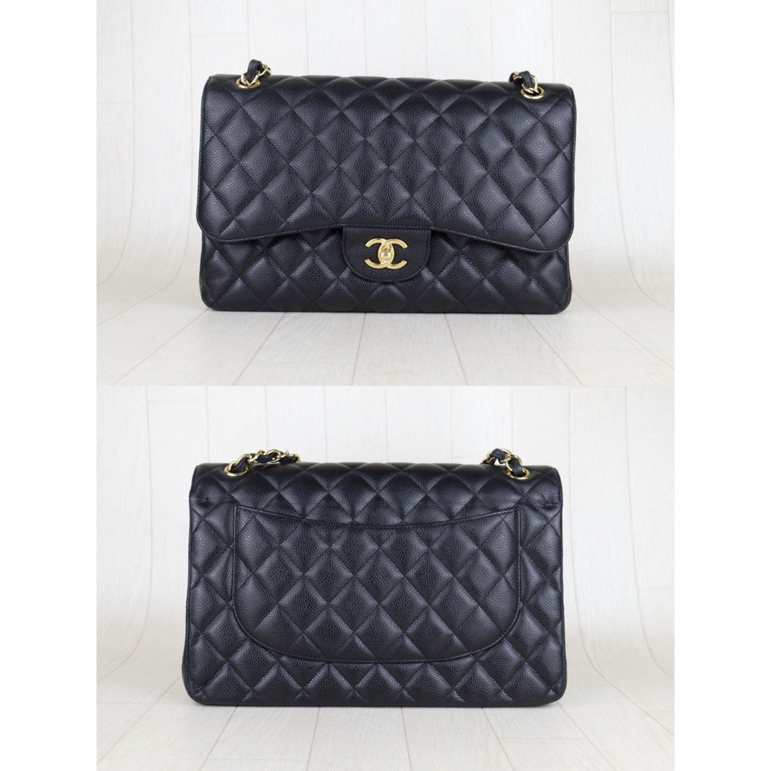 Very Good ( Rank A)｜ CHANEL Matrasse Chain Caviar Skin Jumbo Black  Made In 2012 Year｜S25110322