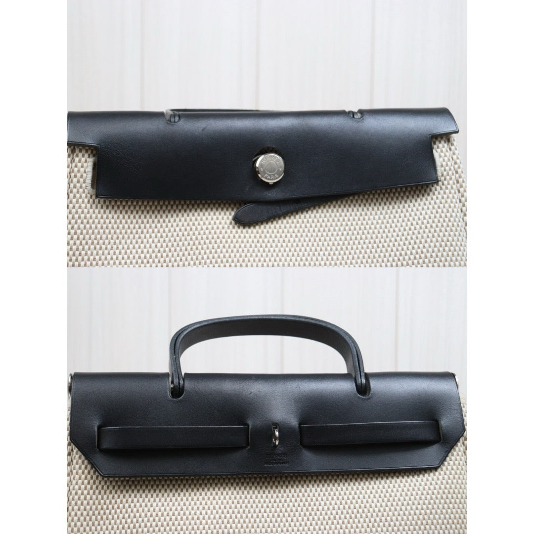 Include Entrupy Certificate of Authenticity｜Good ( Rank AB)｜ HERMES Herbag PM Hang Bag □H Stamp Made in 2004Year No Shoulder strap｜26051803
