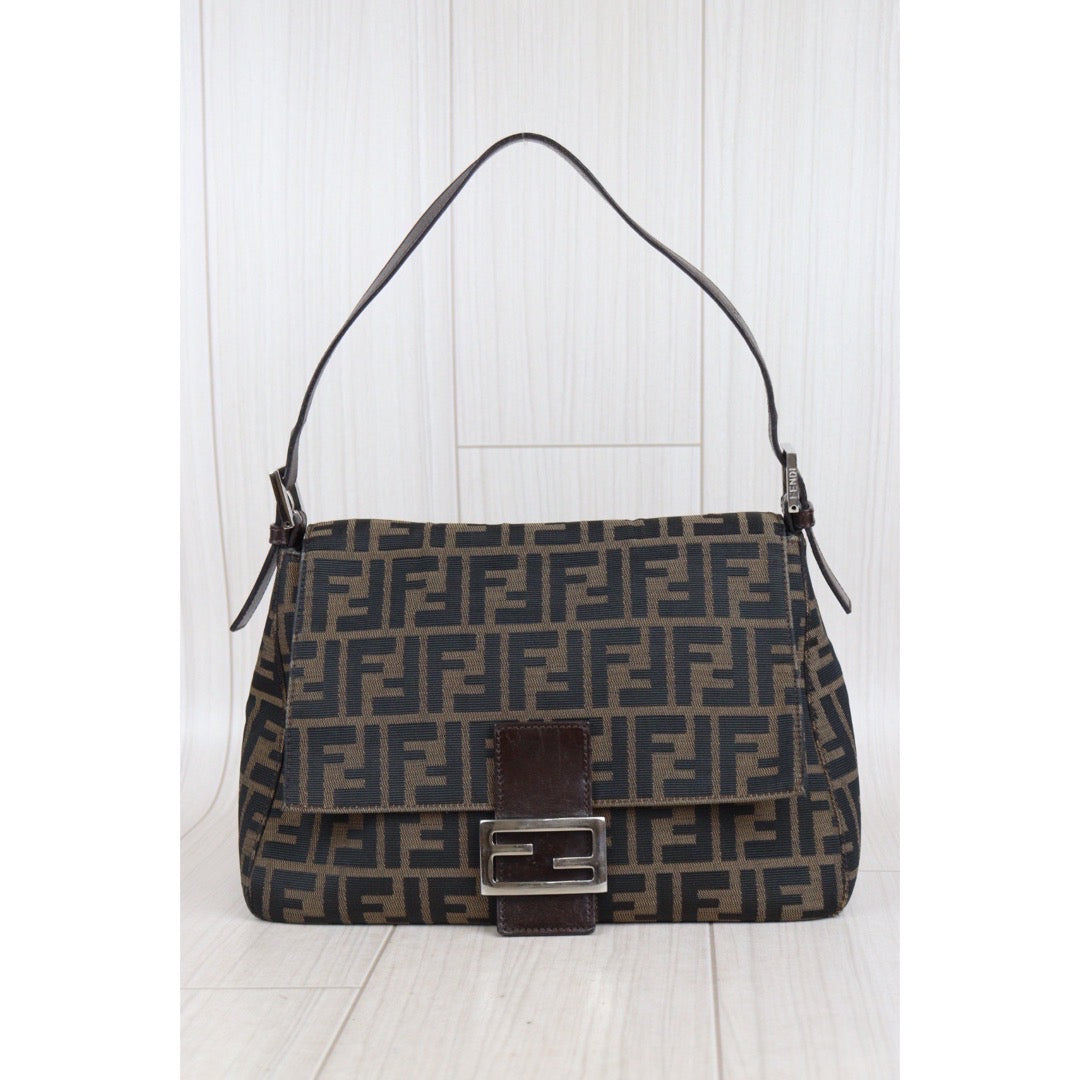 Rank AB｜ FENDI Zucca Mamma Baguette Shoulder Bag ｜23101409