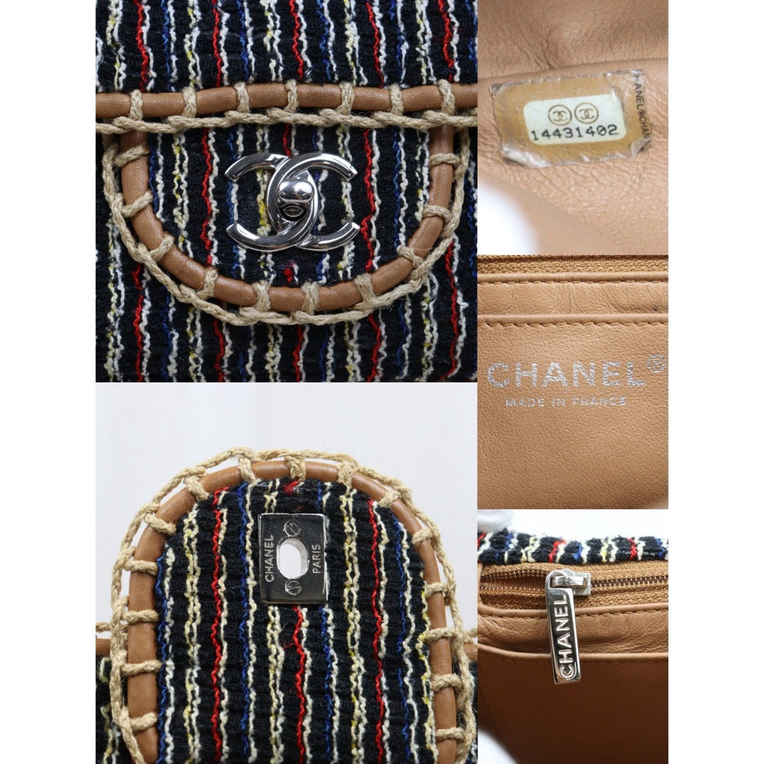 Very Good ( Rank A)｜ CHANEL Tweed Weave Single Flap 30 Shoulder Bag Made in 2010-2011Year｜Y25112506