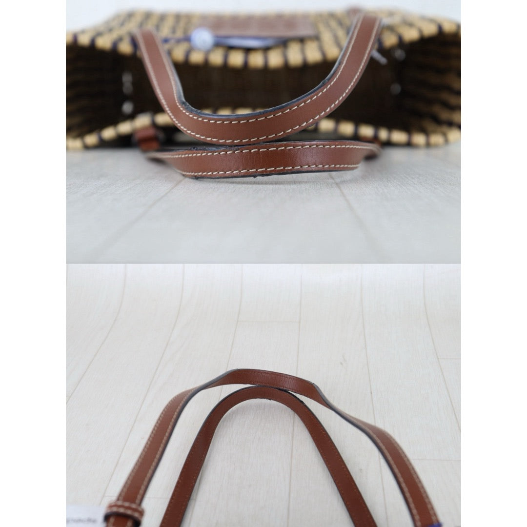 Include Entrupy Certificate of Authenticity｜Good ( Rank AB)｜ LOEWE Straw  Basket Handbag Shoulder Bag ｜S26060117