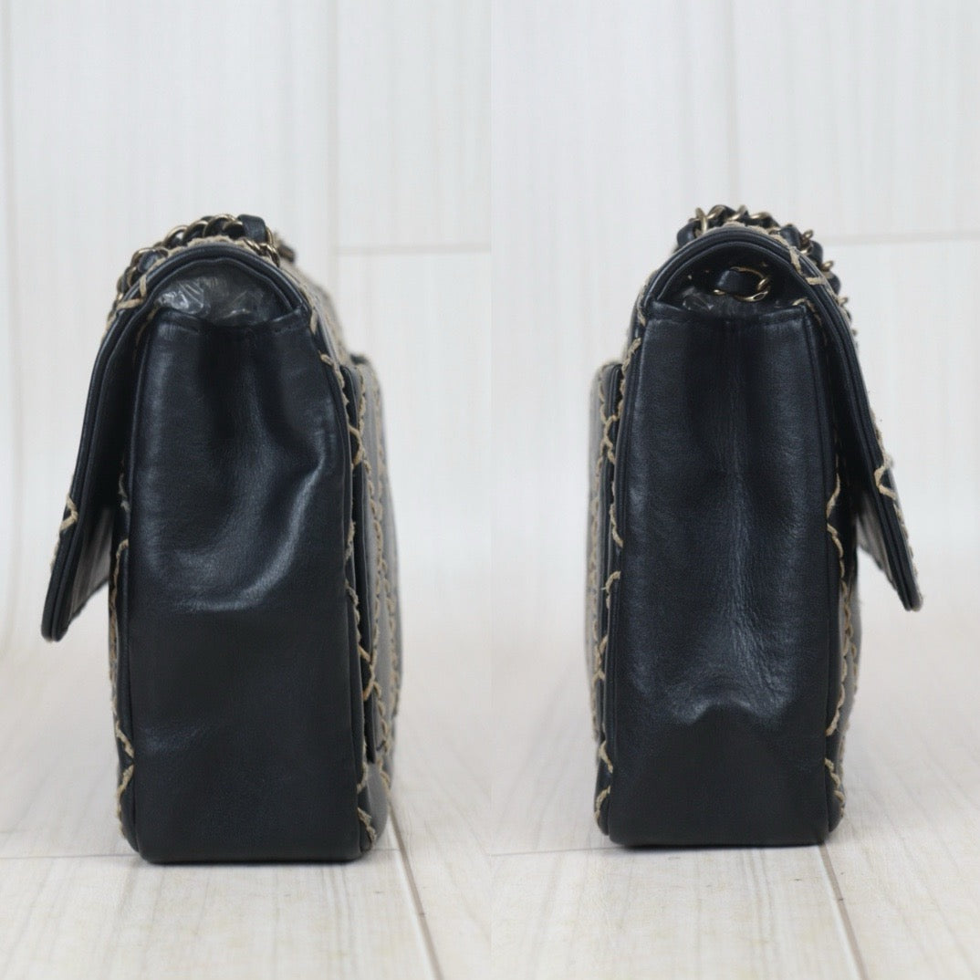 Good ( Rank AB)｜ CHANEL World Stitch Lamb Skin Chain Shoulder Bag  Made In 2000～2002Year｜24092618