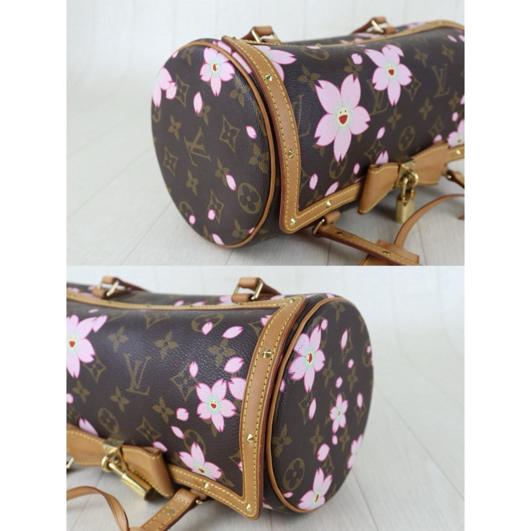 Include Entrupy Certificate of Authenticity｜Good ( Rank AB)｜ Louis Vuitton Monogram Takashi Murakam Cherry Blossom Papillon 26 Handbag ｜S26072544