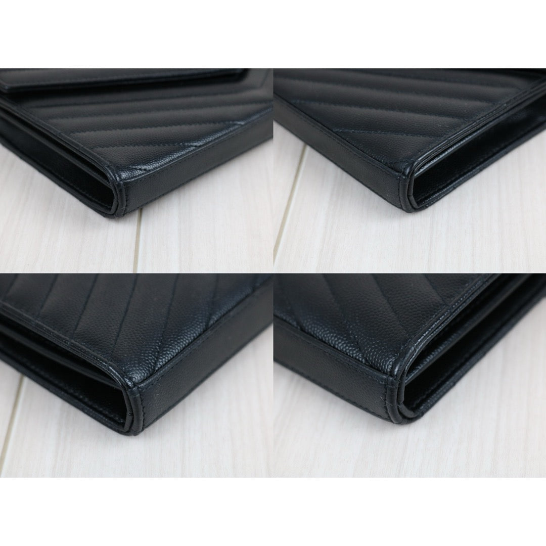 Very Good ( Rank A)｜Saint Laurent YSL Caviar Skin Shoulder Bag Black｜S25060303