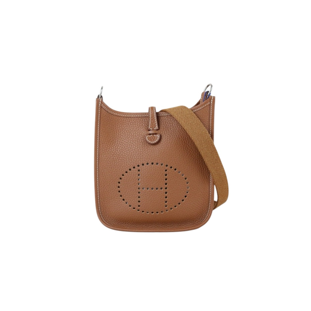 Include Entrupy Certificate of Authenticity｜Good ( Rank AB)｜ HERMES TC Leather  Evelyn 16 Shoulder Bag Golden Brown Y Stamp Made In 2020 Year ｜W26040823