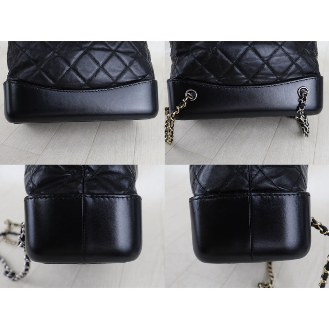 Include Entrupy Certificate of Authenticity｜Very Good（Rank A）｜ CHANEL Gabrielle Calfskin Chain Backpack PM Black Made In 2018-2019Year｜S26090743