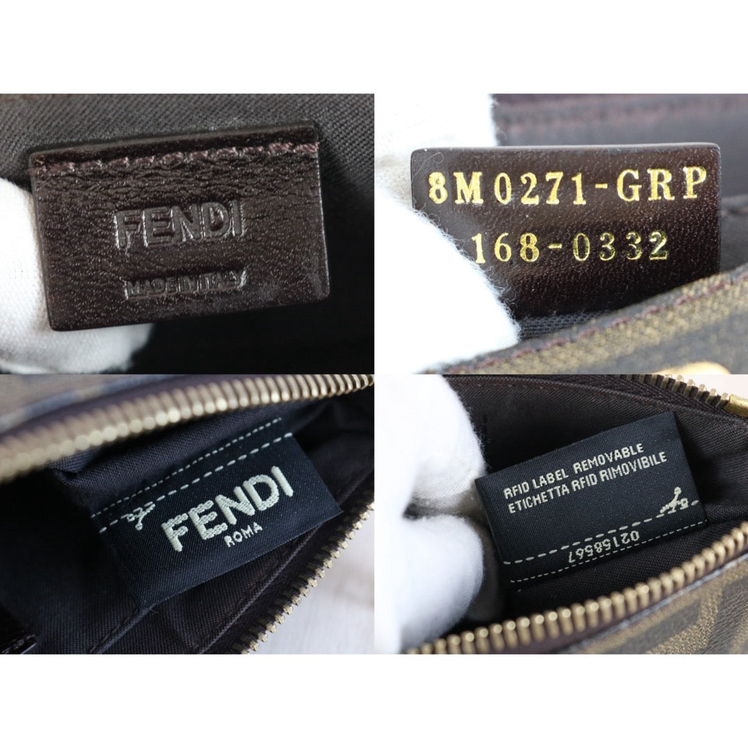 Good ( Rank AB)｜ FENDI Zucca Mamma PVC Baguette Pouch Shoulder Bag｜S25121104