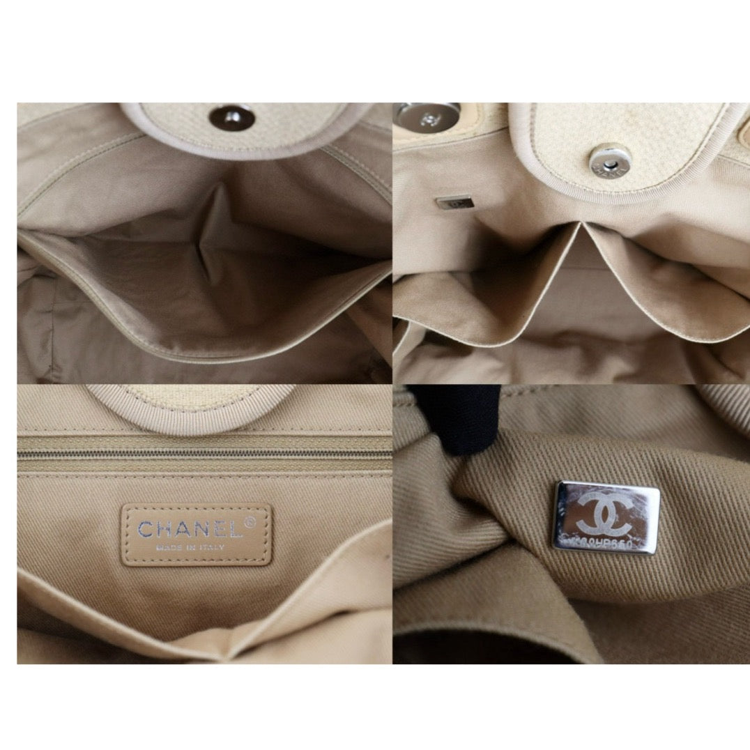 Good ( Rank AB)｜ CHANEL Canvas Tote Bag Khaki Large｜H24112104