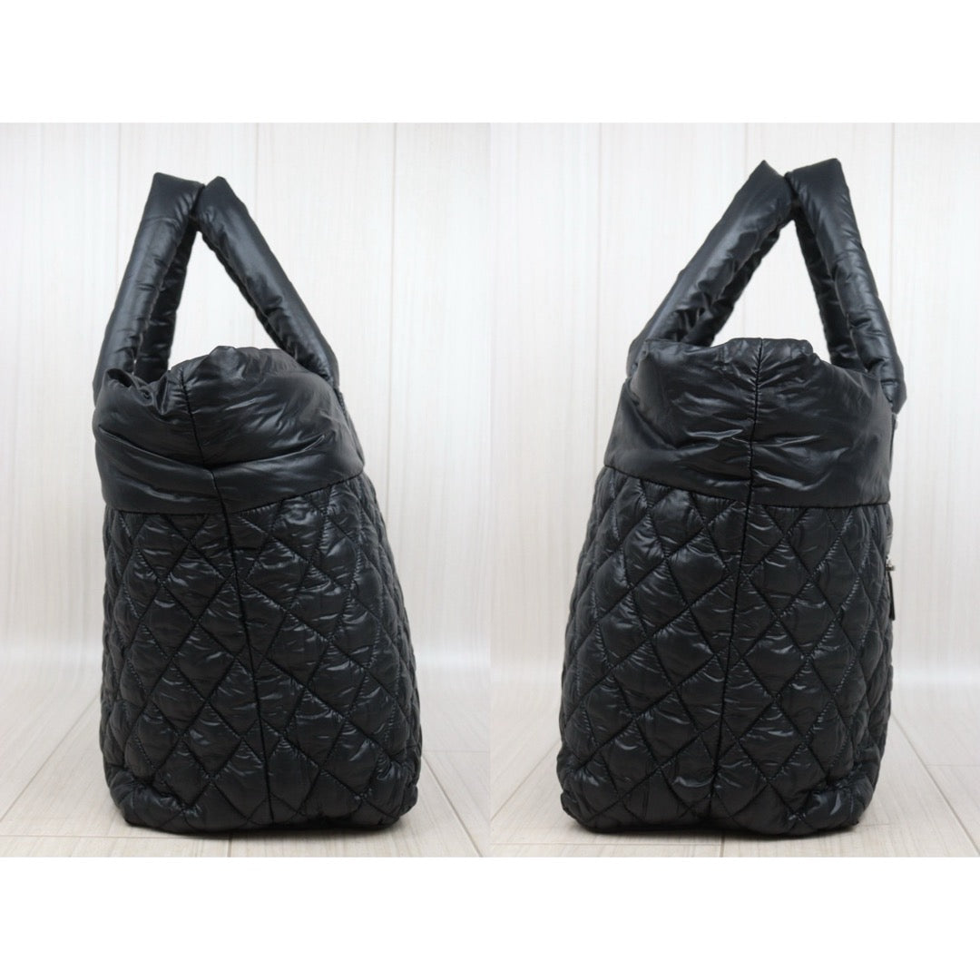 Very Good ( Rank A)｜ CHANEL Down Tote Bag  Black Made in 2009-2010Year ｜25070106