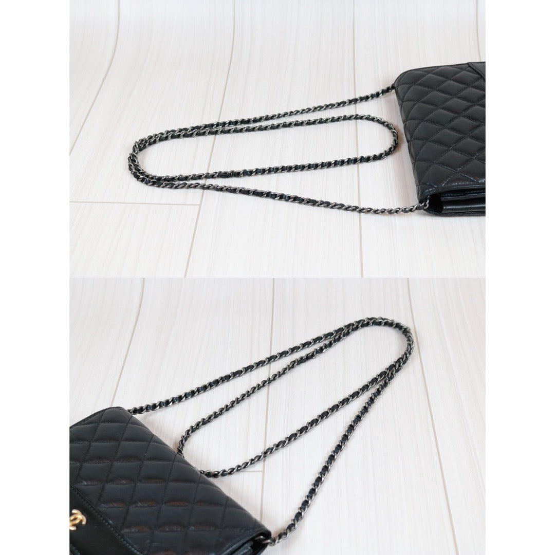 Very Good ( Rank A) ｜CHANEL Matrasse Aged Calfskin WOC Chain Shoulder Bag Made In 2018～2019Year ｜S24041701