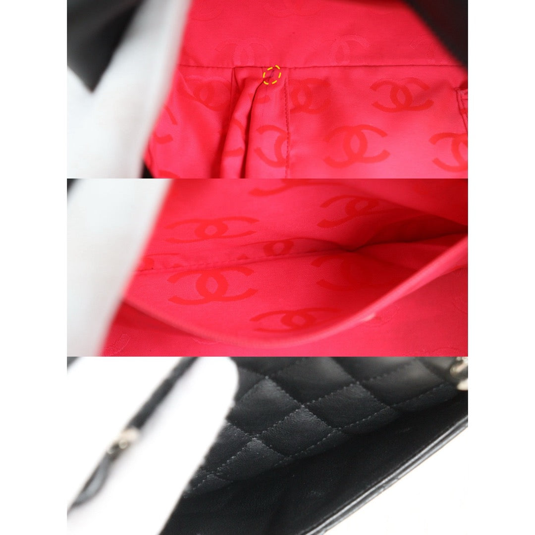 Very Good ( Rank A)｜ CHANEL Cambon Line Bowling Bag Black Made In 2003～2004 Year｜25092602