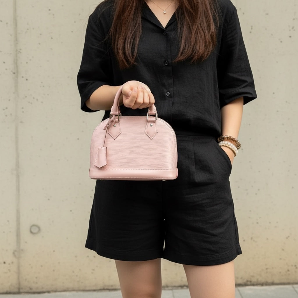 Include Entrupy Certificate of Authenticity｜Good ( Rank AB)｜Louis Vuitton Epi Alma BB HandBag Shoulder Bag Pink ｜S26070603