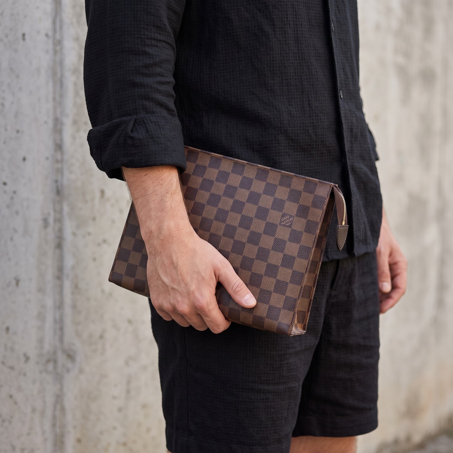 Include Entrupy Certificate of Authenticity｜Good ( Rank AB)｜ Louis Vuitton Truth Toilet 26 Damier Cosmetic Pouch Handbag｜26072401