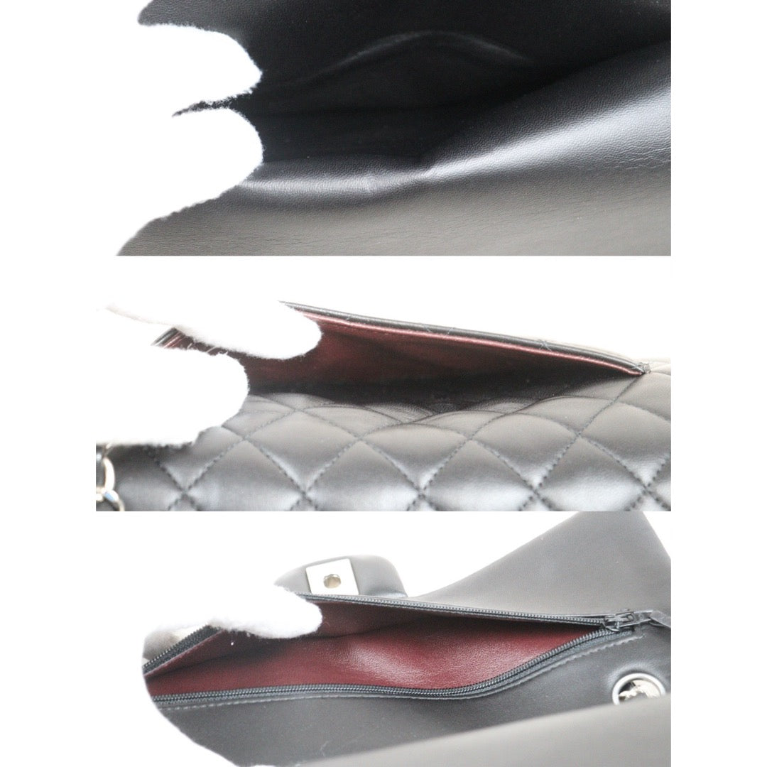 Excellent（Rank SA）｜ Full Set  CHANEL  Lamb Skin Matrasse Double Flap 25 Shoulder Bag Black Made In 2017Year｜S25071018