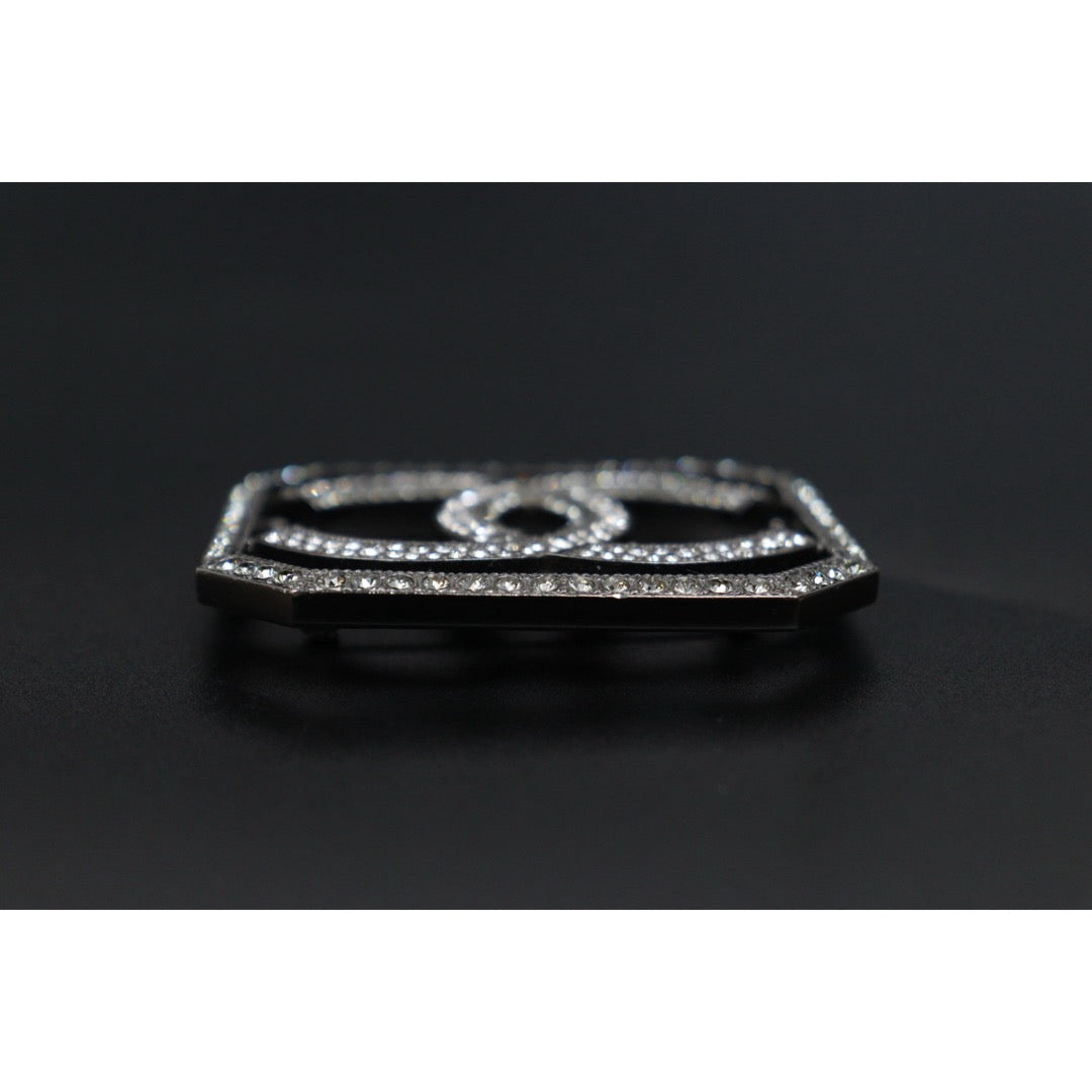 Include Authentic Detective Certificate of Authenticity｜Excellent（Rank SA）｜ CHANEL A17S Coco Mark Rhinestone  Brooch Made In 2017Year ｜S26031006