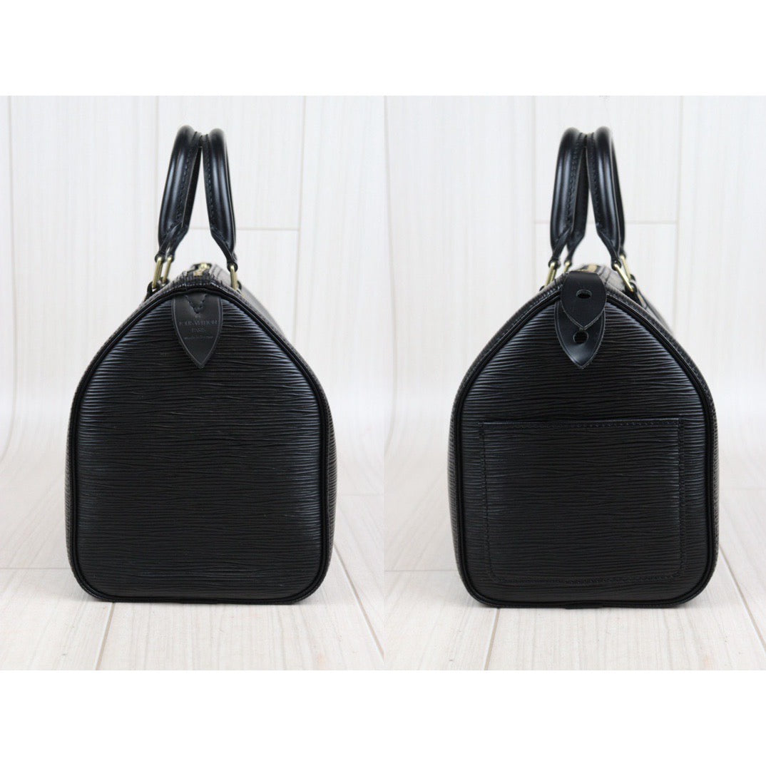 Rank AB ｜ LV Epi Speedy 25 Black Hand Bag｜V23113022
