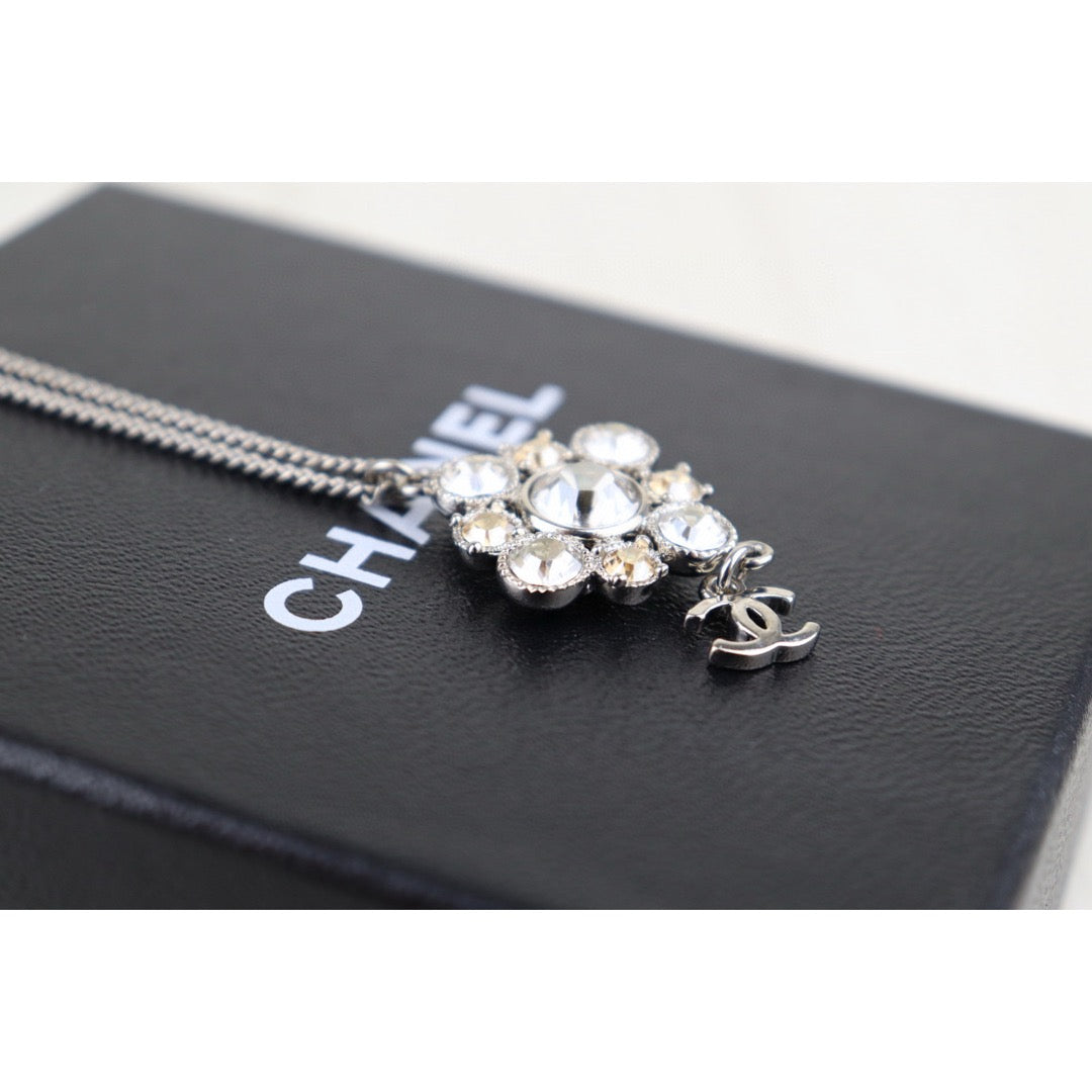 Very Good ( Rank A) ｜CHANEL COCO Mark Colorblock Rhinestone Chocker Necklace｜H25011109