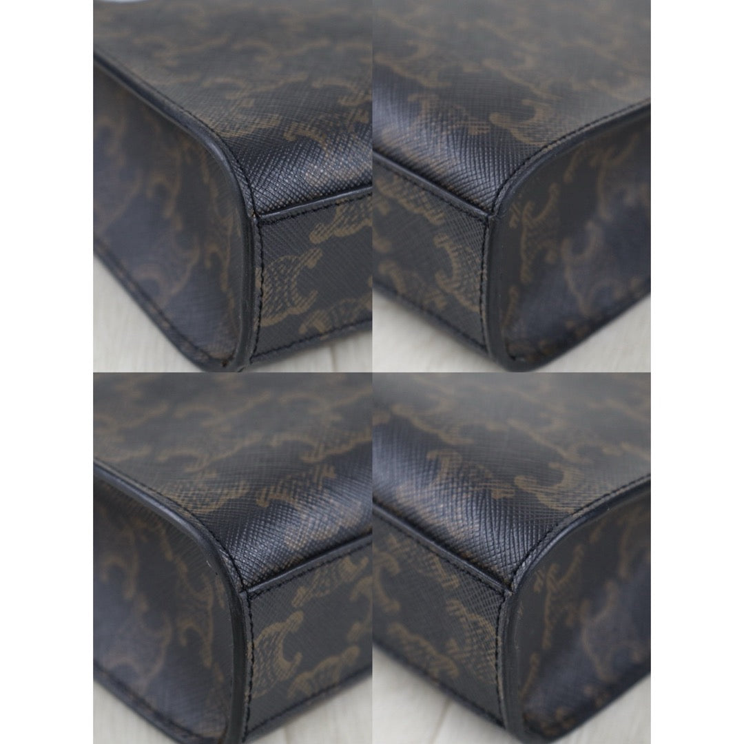 Very Good ( Rank A)｜ CELINE Macadam MINI Tote Bag Shoulder Bag ｜H26013002