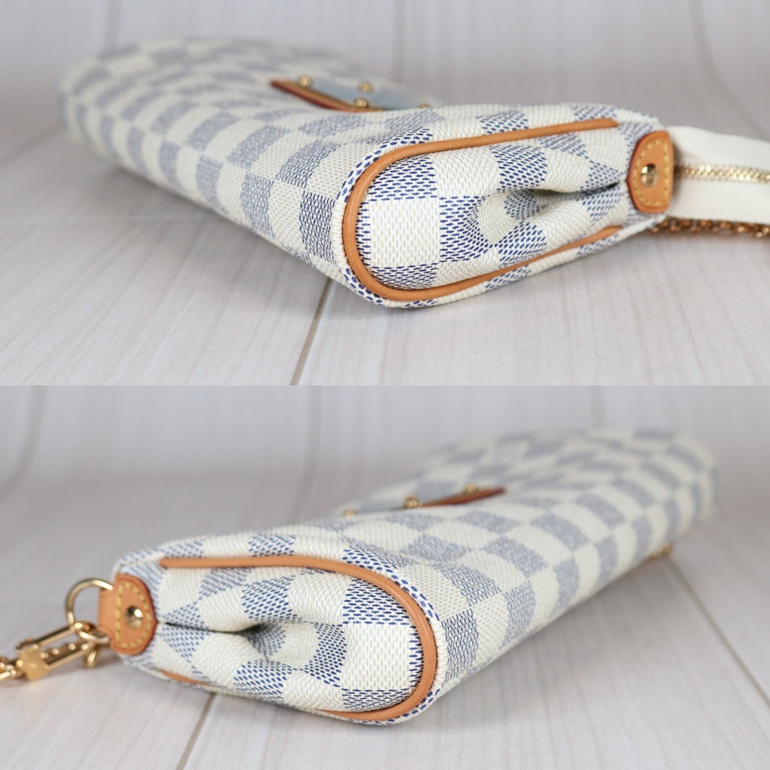 Rank A ｜LV Damier Azur Eva Shoulder Bag ｜S24052703