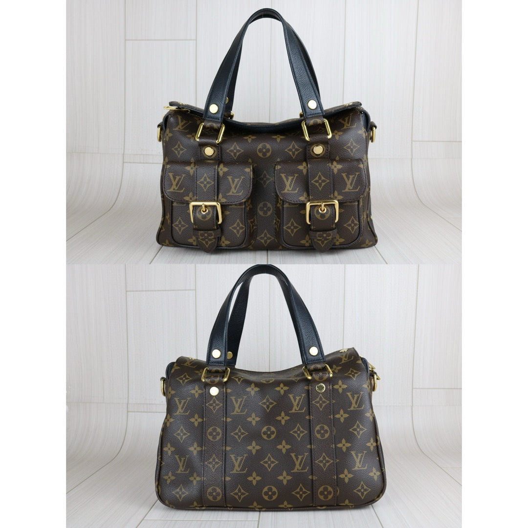 Very Good ( Rank A)｜ LV Monogram Manhattan Shoulder Bag Black｜S24122603