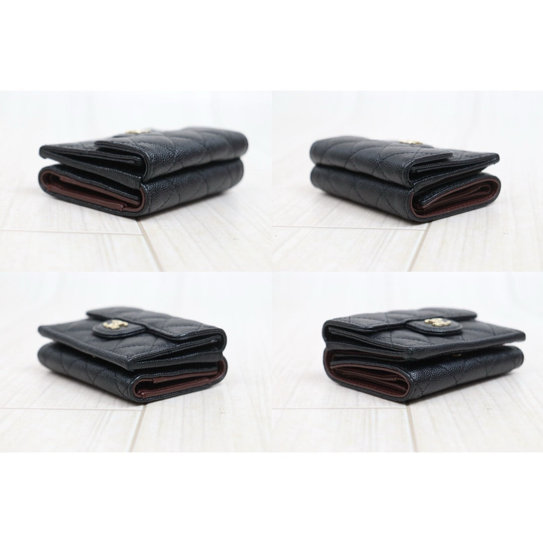 Include Entrupy Certificate of Authenticity｜Very Good ( Rank A)｜Full Set Chanel Caviar Skin Black Wallet Made In 2018-2019 Year ｜26061109