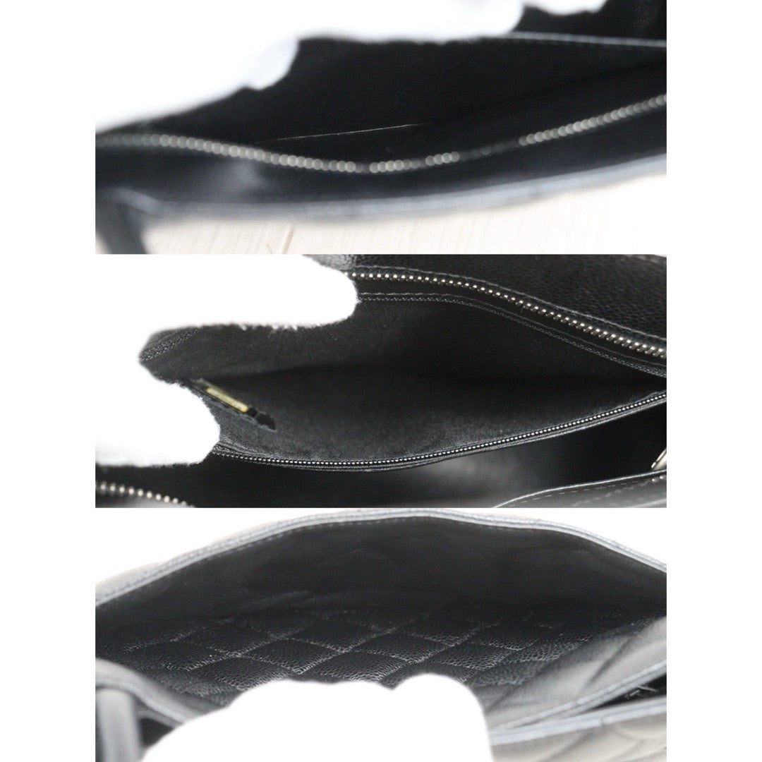Very Good ( Rank A)｜ CHANEL Caviar Skin Calf Leather Tote Bag Black Made In 2002～2003Year｜S25110426