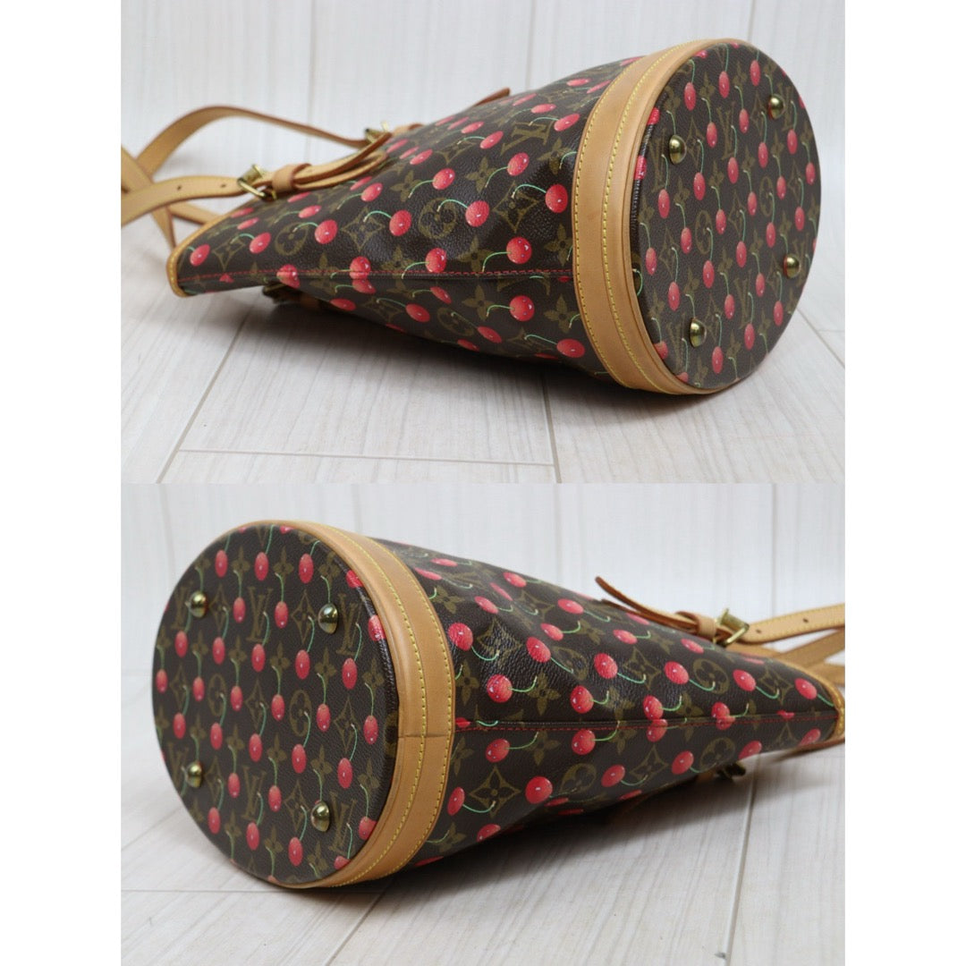Good ( Rank AB)｜ LV Takashi Murakam Cherry Monogram Petit Bucket PM Tote Bag With Pouch｜S26030910