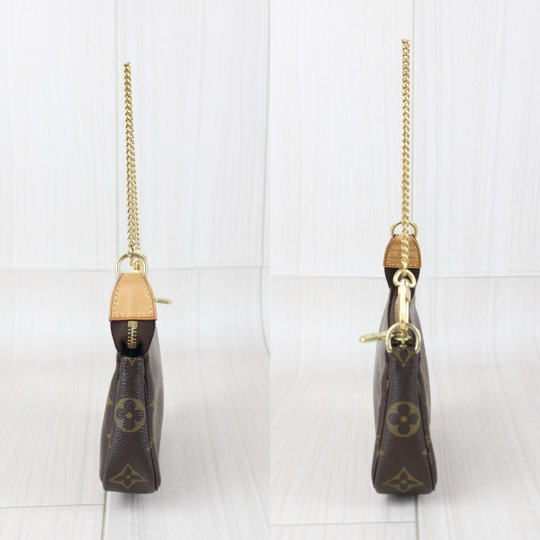 Include Entrupy Certificate of Authenticity｜Very Good ( Rank A) ｜ Louis Vuitton Monogram Mini Pochette Accessoire｜X26051711