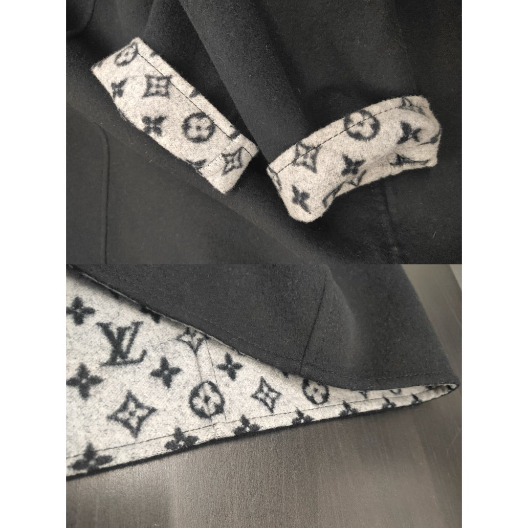 Very Good ( Rank A) ｜ LV Wool Black Coat 34 Size ｜W25102104