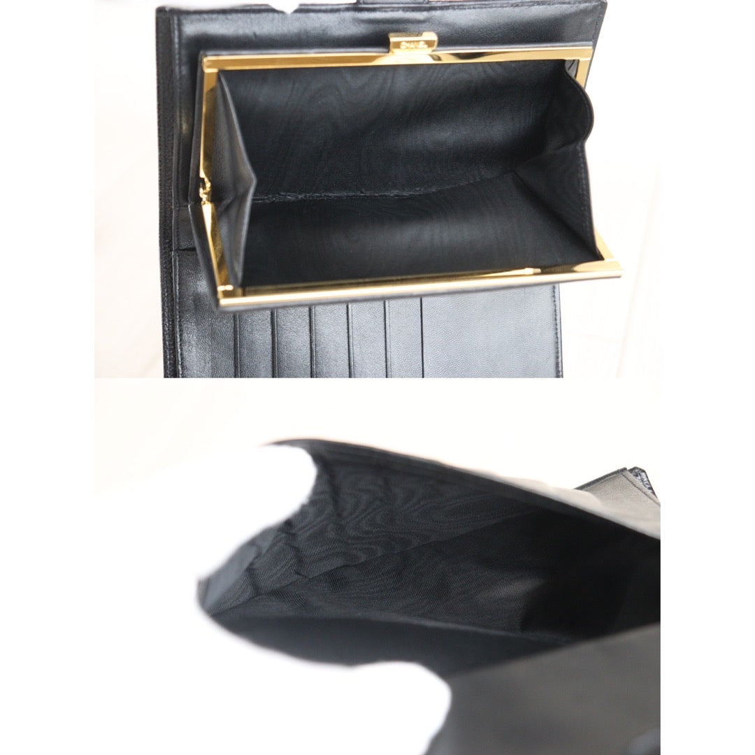 Rank A ｜Chanel Caviar Skin Black Long Wallet Black｜23092618