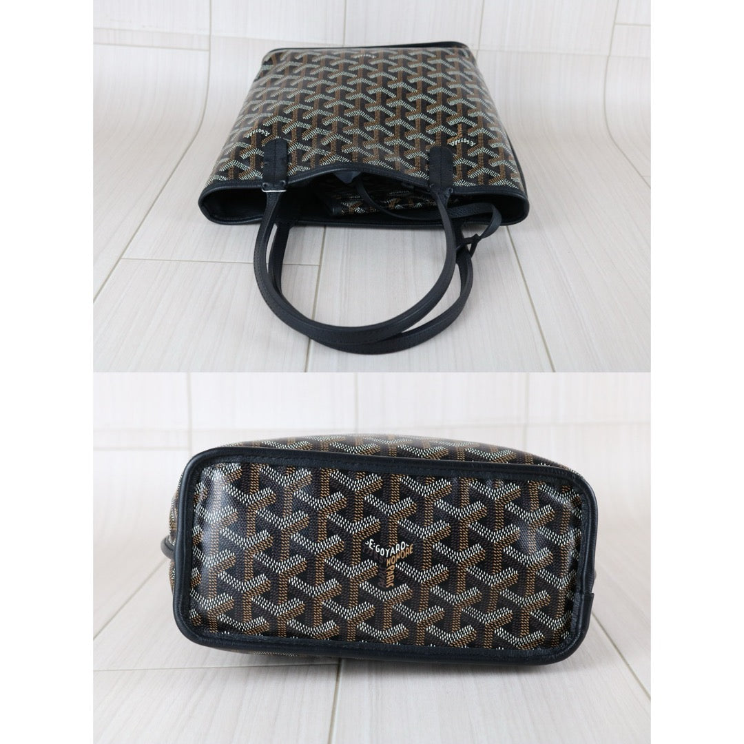 Very Good ( Rank A) ｜ Goyard Anjou Mini Tote Bag Black｜W25081503