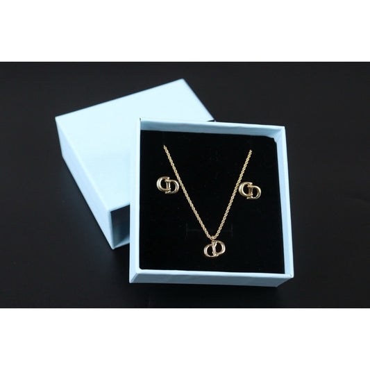 Very Good ( Rank A) ｜ Dior Earring Necklace Set Gold｜24082213