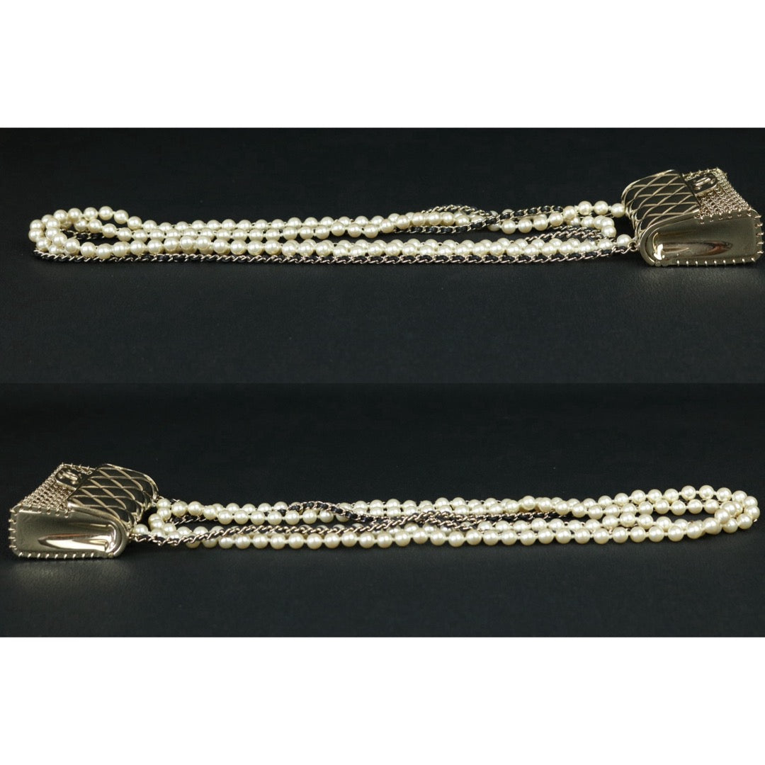 Include Authentic Detective Certificate of Authenticity｜Very Good ( Rank A) ｜ CHANEL B21S  Coco Mark  Pearl  Double Chain Tinybag Made In 2021Year Limited edition｜S26062104