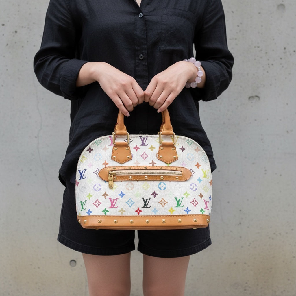 Include Entrupy Certificate of Authenticity｜Good ( Rank AB)｜ Louis Vuitton Takashi Murakam Multi Monogram Alma Handbag ｜26070305