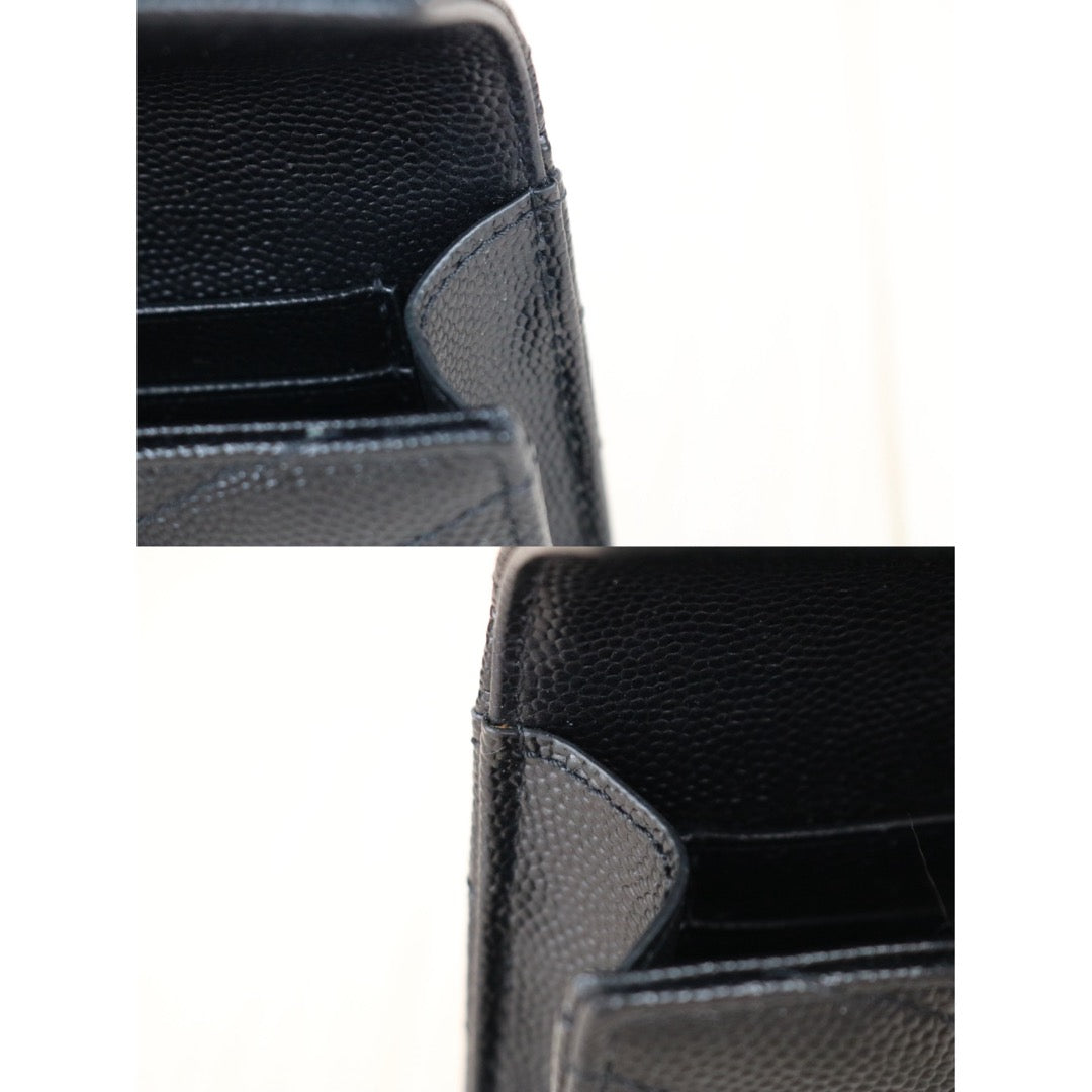 Include Entrupy Certificate of Authenticity｜Excellent（Rank SA）｜  Saint Laurent YSL Caviar Skin Calf Leather  Card Black｜S26042507