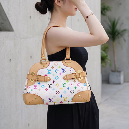 Include Entrupy Certificate of Authenticity｜Very Good ( Rank A)｜Louis Vuitton Takashi Murakam Multi Monogram  Claudia HanBag｜S26073120