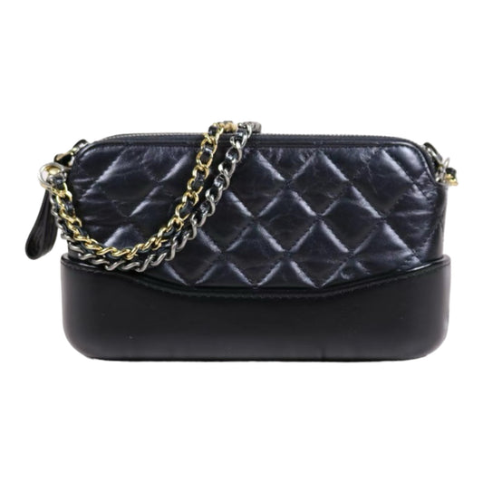 Rank A｜Chanel Mini Gabrielle Aged Calfskin Shoulder Bag Black Made in 2018Year｜S24030407