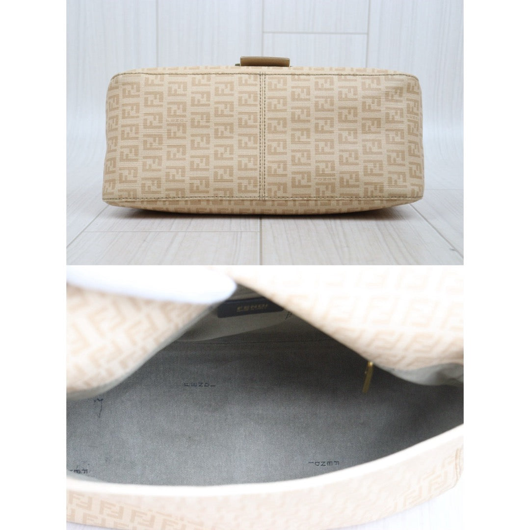 Include Entrupy Certificate of Authenticity｜Good ( Rank AB)｜ FENDI Zucca Mamma PVC Baguette Shoulder Bag Pink｜26012207