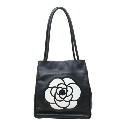 Include Entrupy Certificate of Authenticity｜Good ( Rank AB) ｜ CHANEL Camellia Lamb Skin ToteBag PM Made In 2002～2003Year ｜26040206