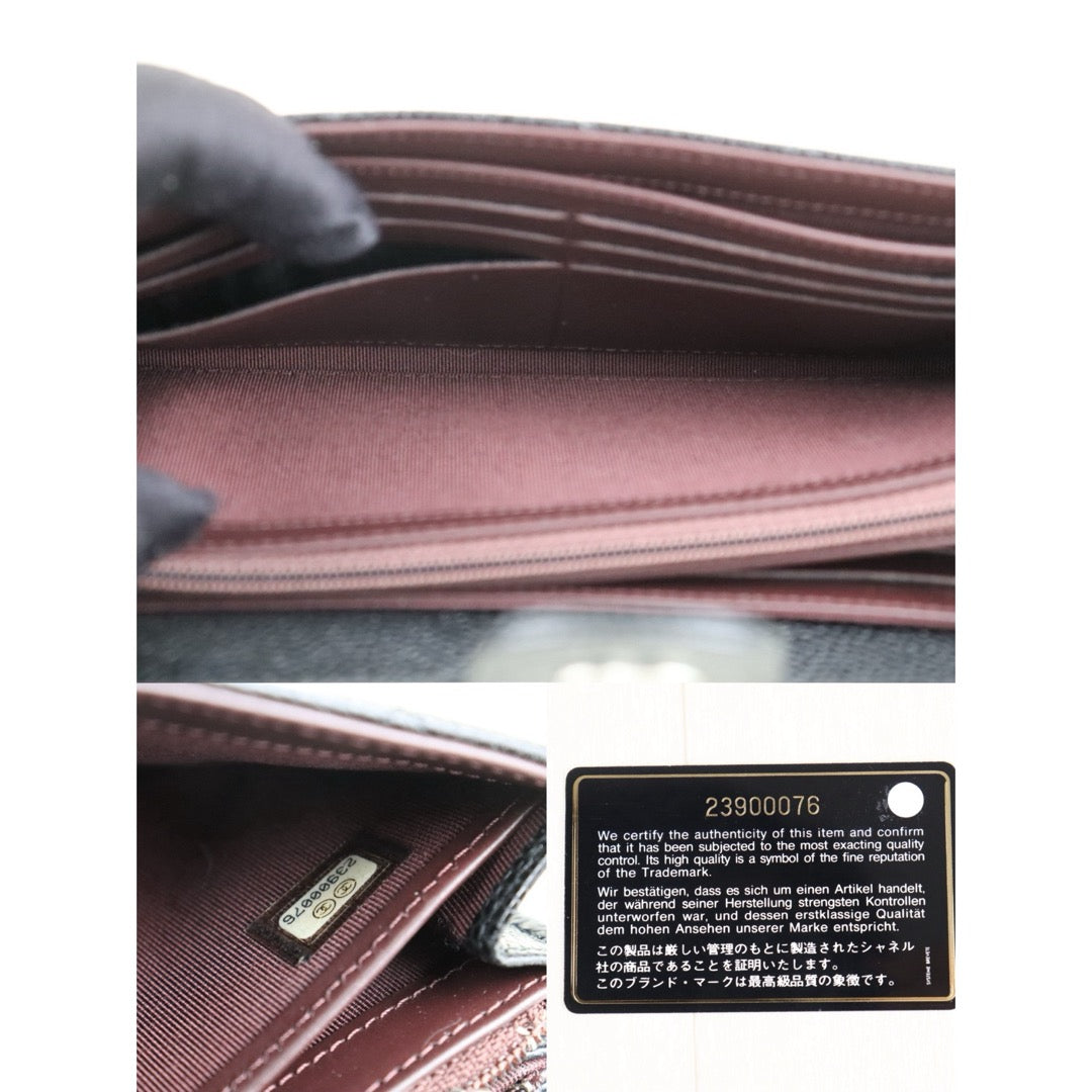 Very Good ( Rank A) ｜Chanel Caviar Skin Black  Wallet Made In 2017 Year ｜S25101101