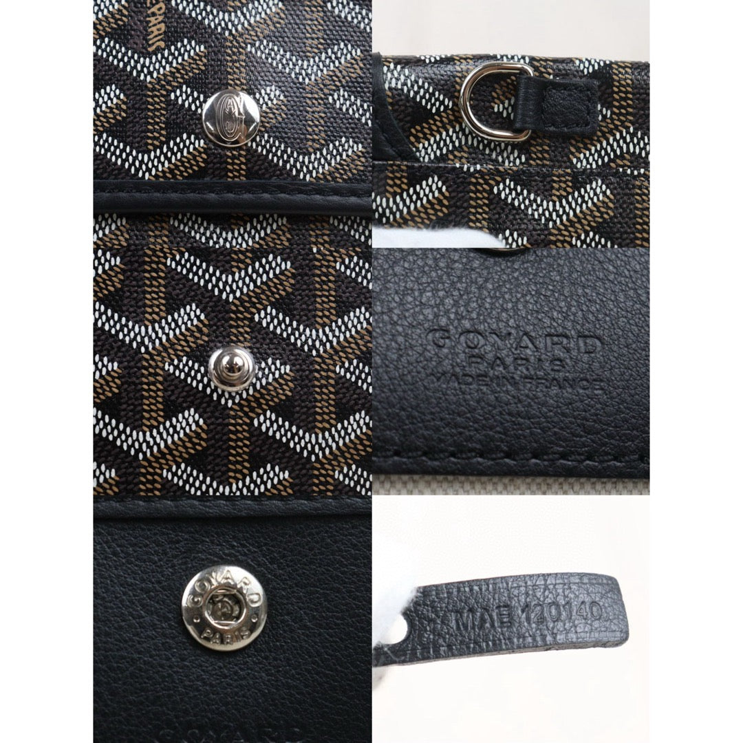 Good ( Rank AB) ｜ Goyard Saint-Louis PM Tote Bag Black｜V24110748