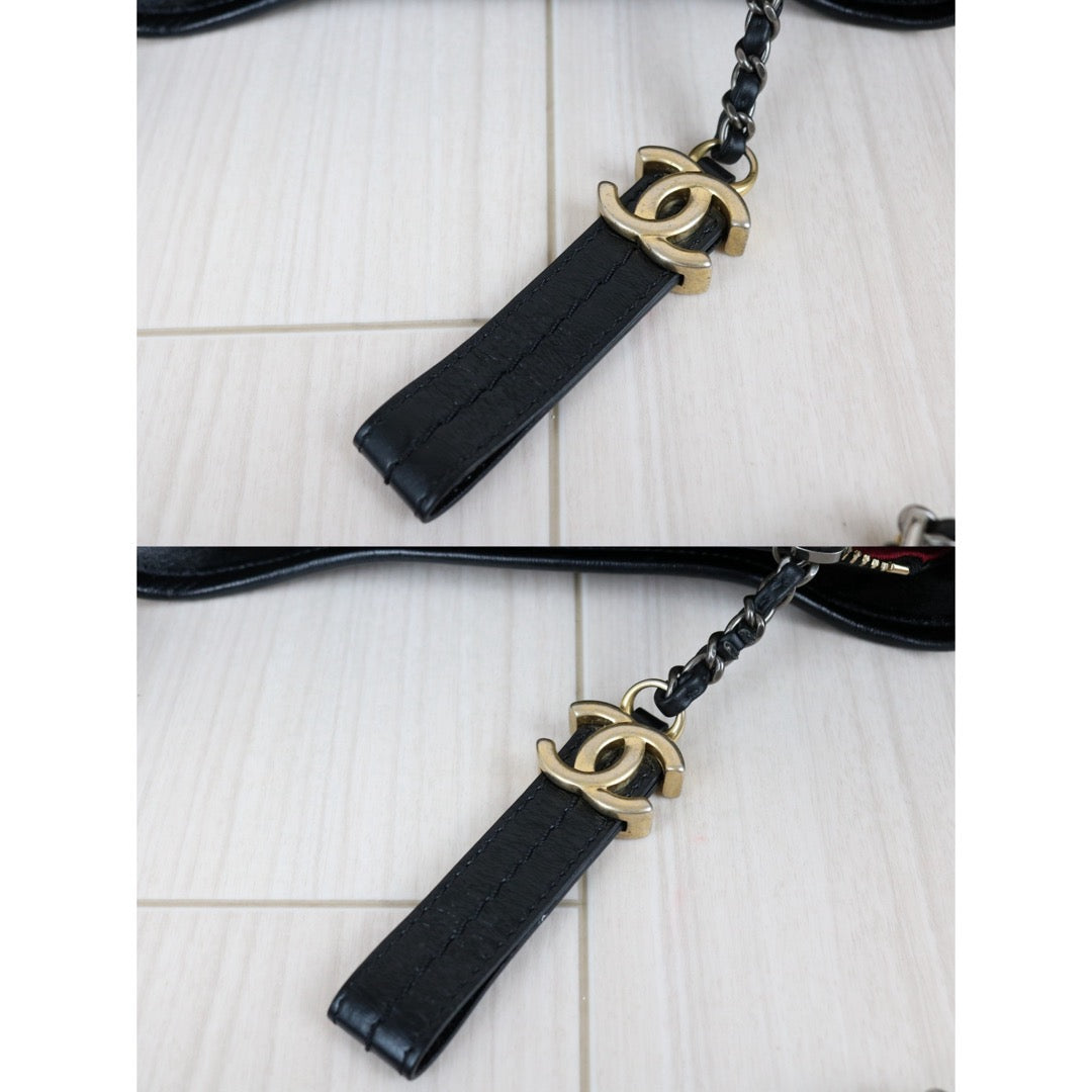 Include Entrupy Certificate of Authenticity｜Very Good ( Rank A) ｜CHANEL PM Gabrielle Calf Leather Shoulder Bag Black Made In 2020-2021Year｜S26051511