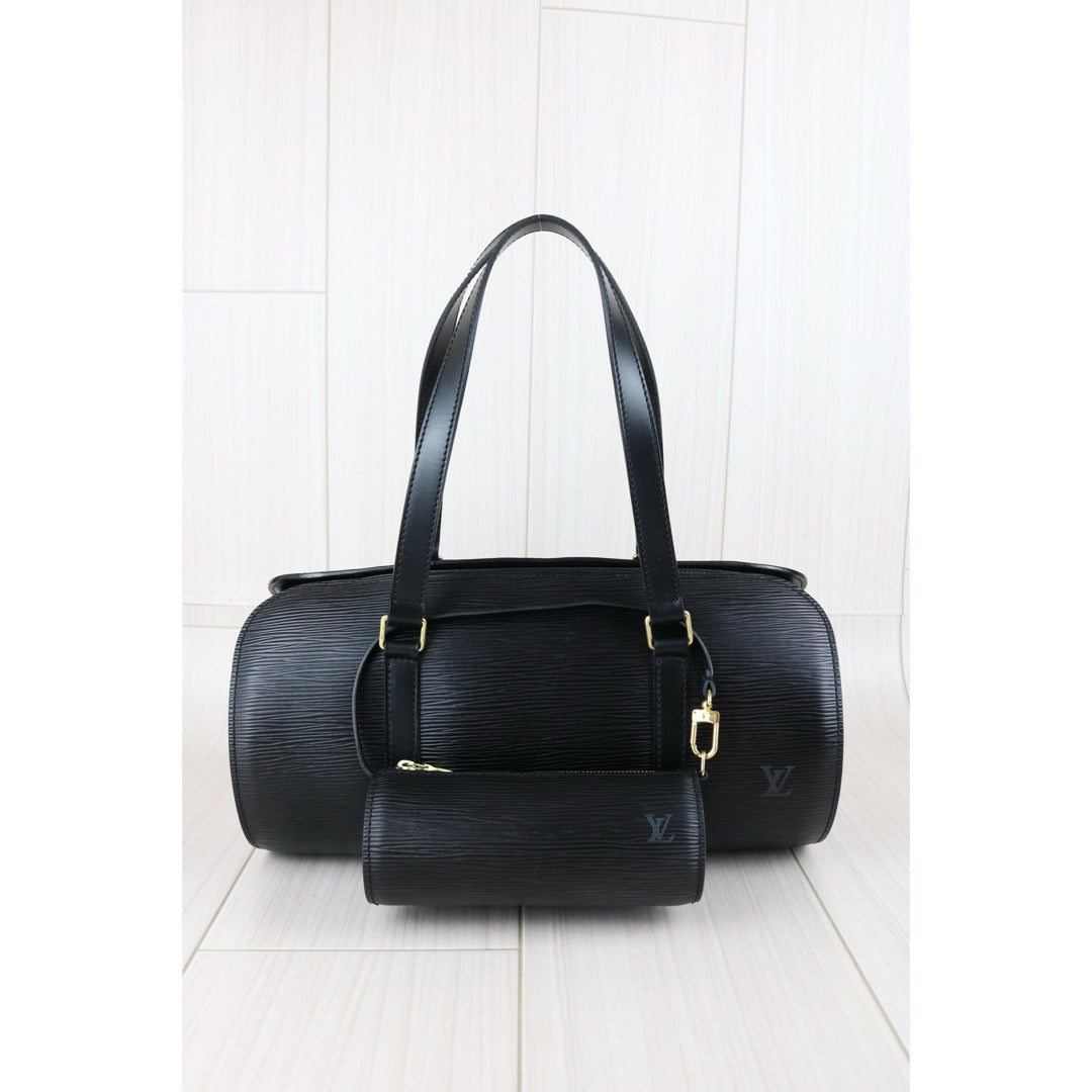 Include Entrupy Certificate of Authenticity｜Very Good ( Rank A)｜ Louis Vuitton Epi Soufflot Handbag Black｜S26042504
