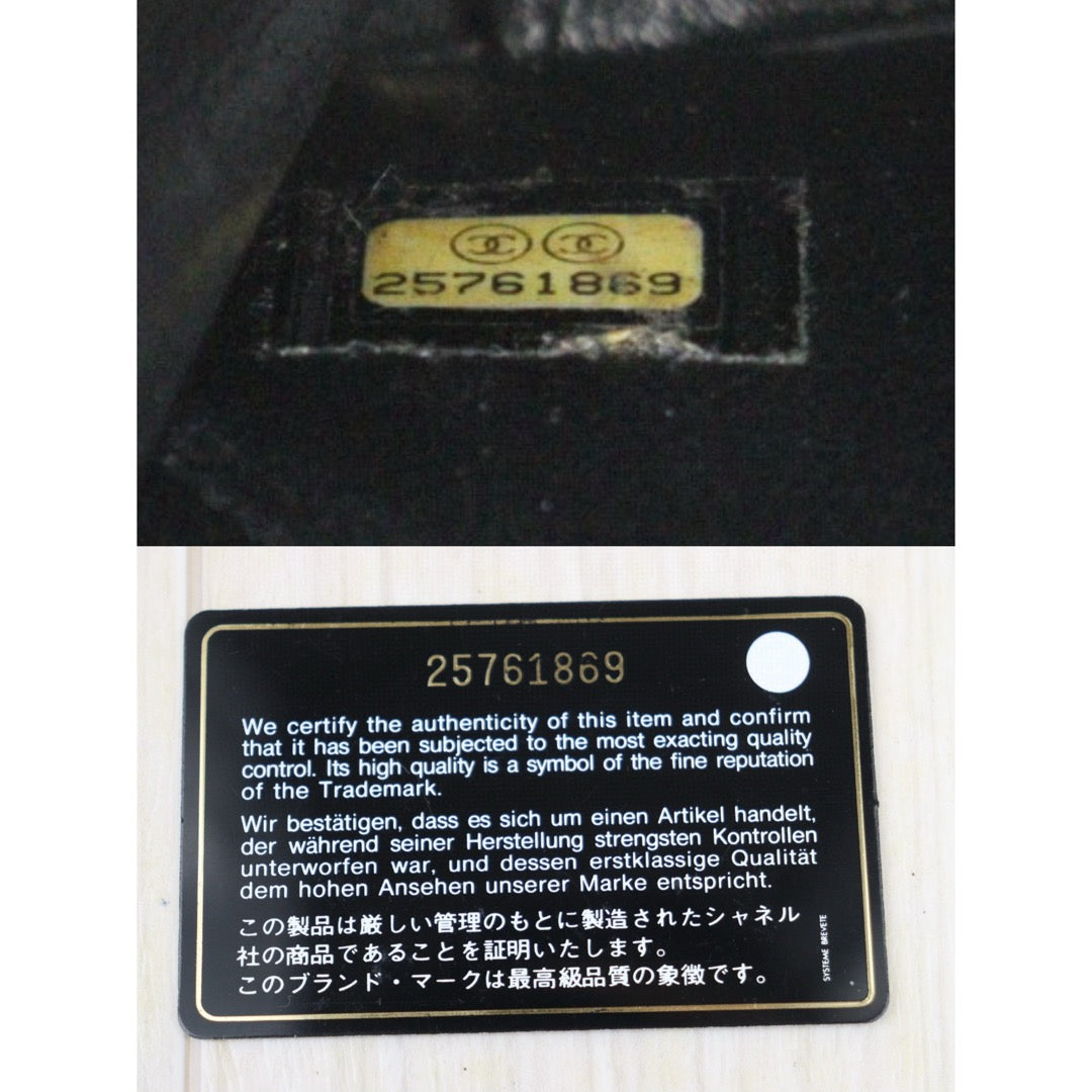 Very Good ( Rank A)｜ CHANEL  Caviar Skin Leather Calf Leather Mini Vanity Case Shoulder Bag Black Made In 2018 Year ｜P24122007