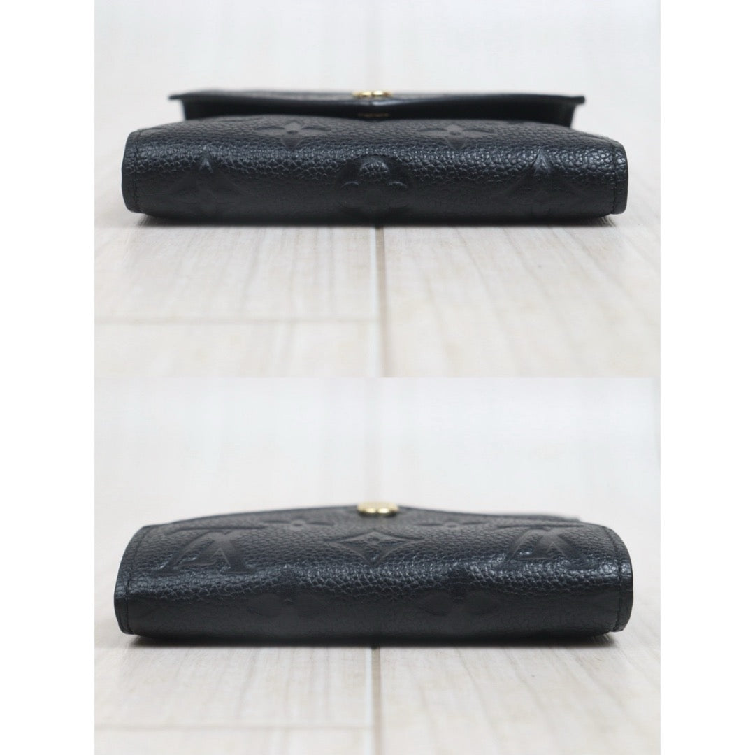 Include Entrupy Certificate of Authenticity｜Very Good ( Rank A)｜Louis Vuitton Monogram Empreinte Black Wallet IC Chips Model｜26062916